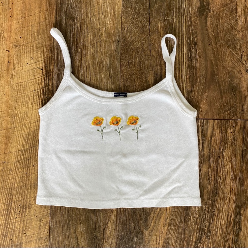 brandy yellow flower tank top 🌻
